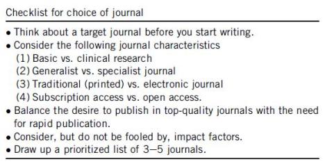 Checklist eleccion revista