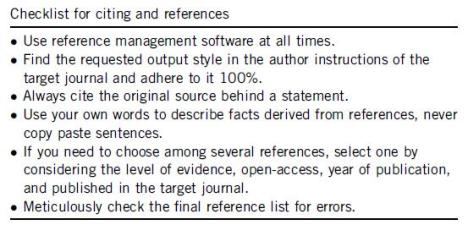 Checklist referencias