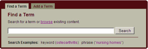 MedTerm Searcj Assist_Find a term