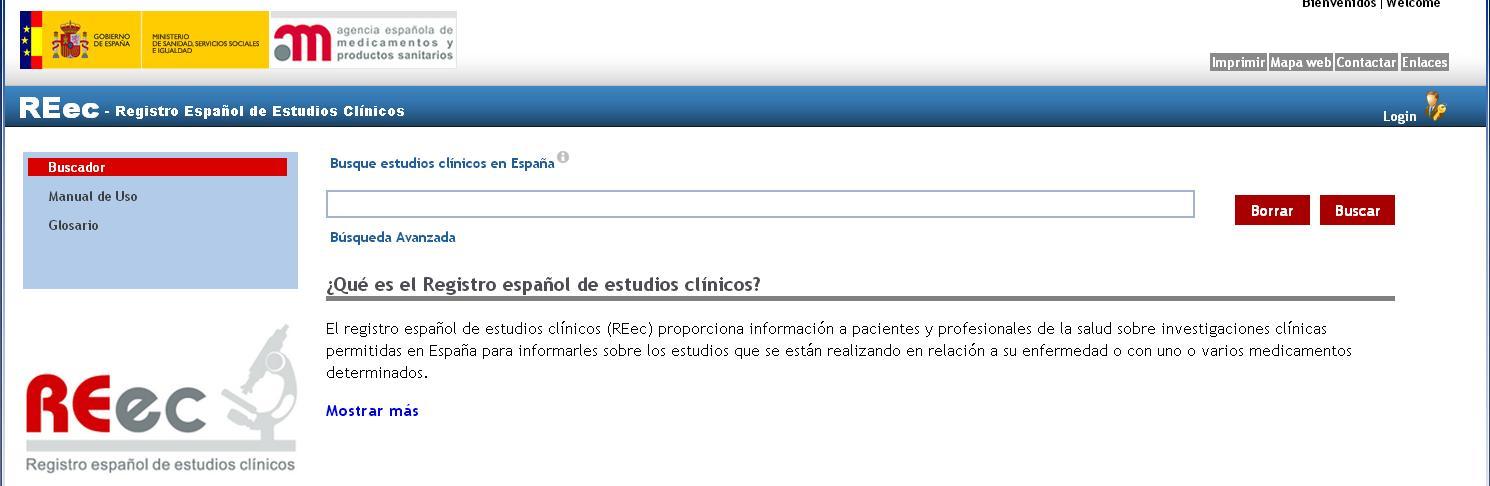 Registro Español de ensayos clinicos