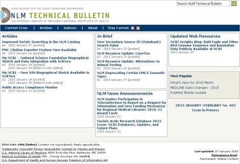 NLM Technical Bulletin