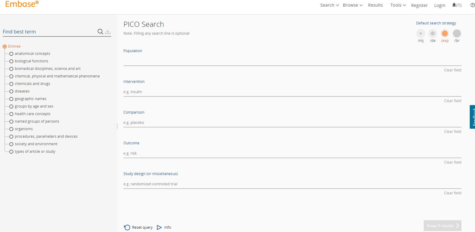 EMBASE PICO Junio 2016