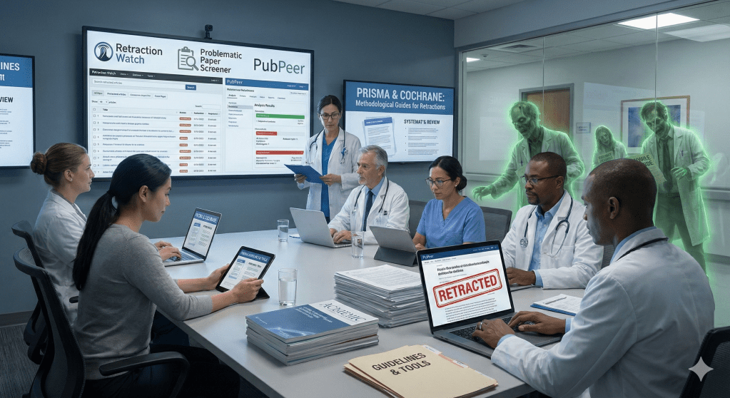 ilustración de herramientas para la localización de artículos retractados